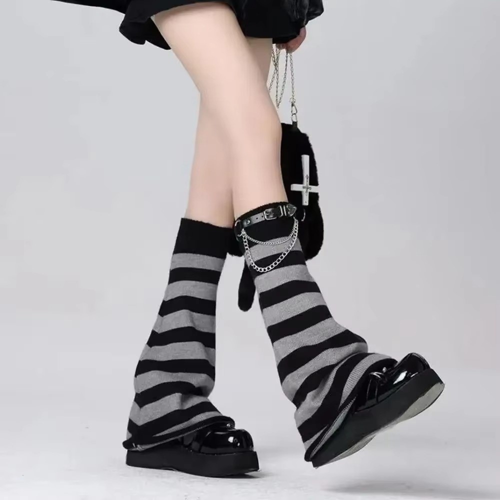 Boot Sock Slouchy - Guêtres en tricot gothiques Harajuku, guêtres