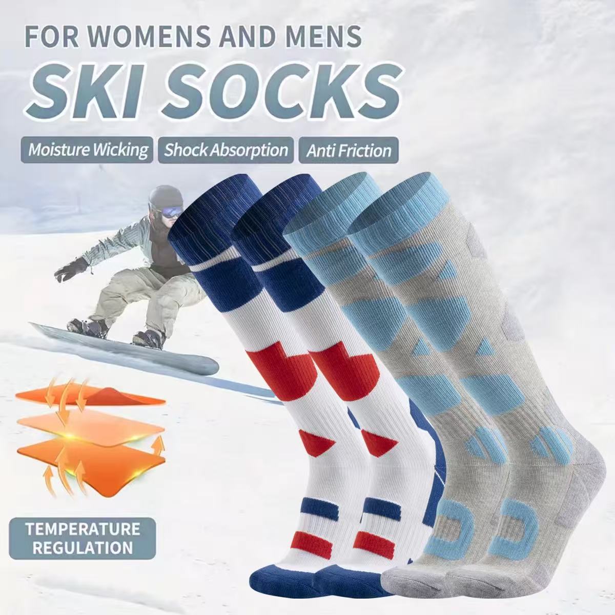 Thermal Sock Winter - Chaussettes thermiques d'hiver en coton épais