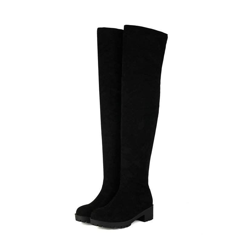 Faux daim cuir troupeau Slip-o - Knee High Sock Women avis et prix
